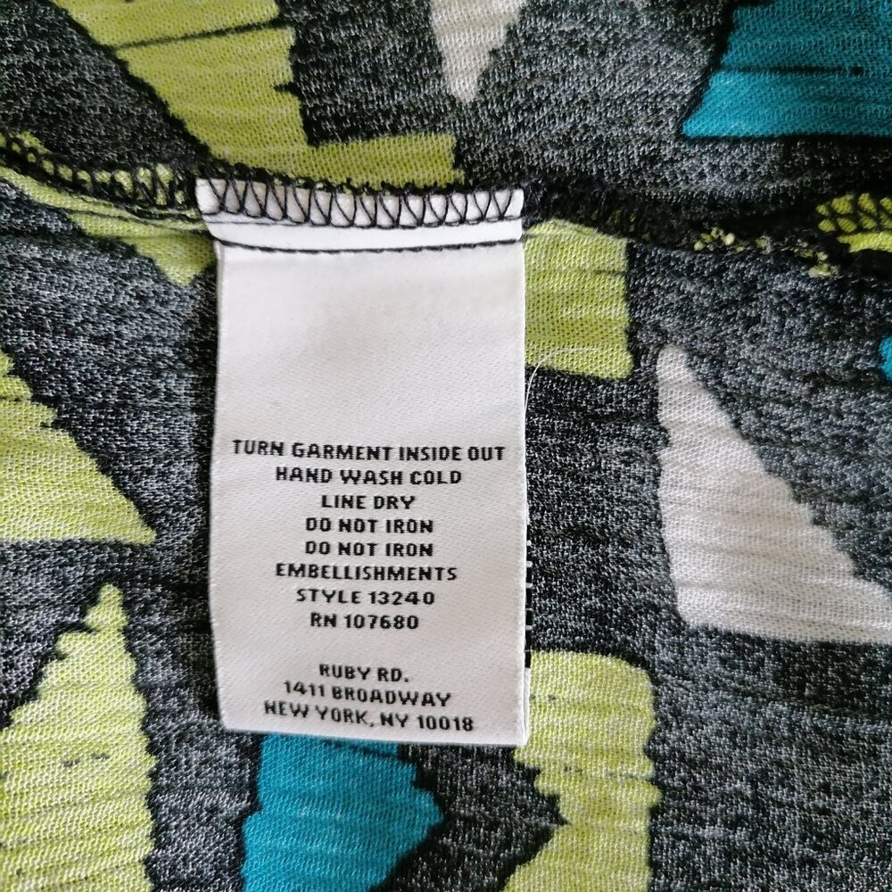 Ruby Rd. Womens Black Tie Round Neck Geometric Pr… - image 6